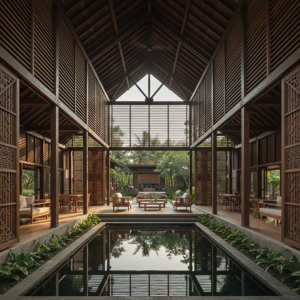 Adaptasi denah rumah adat Lampung ke rumah modern