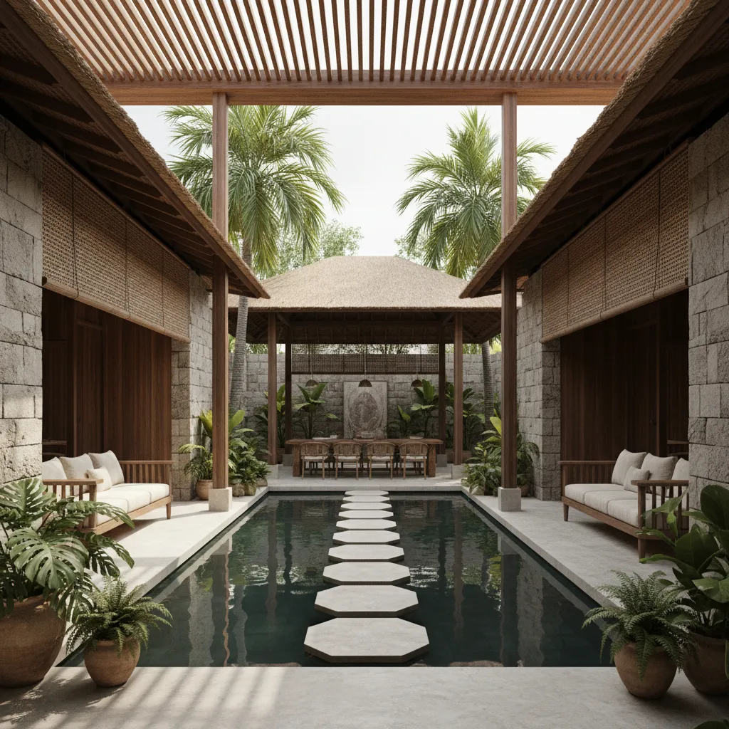 Rumah modern dengan konsep halaman tengah terinspirasi rumah Bali