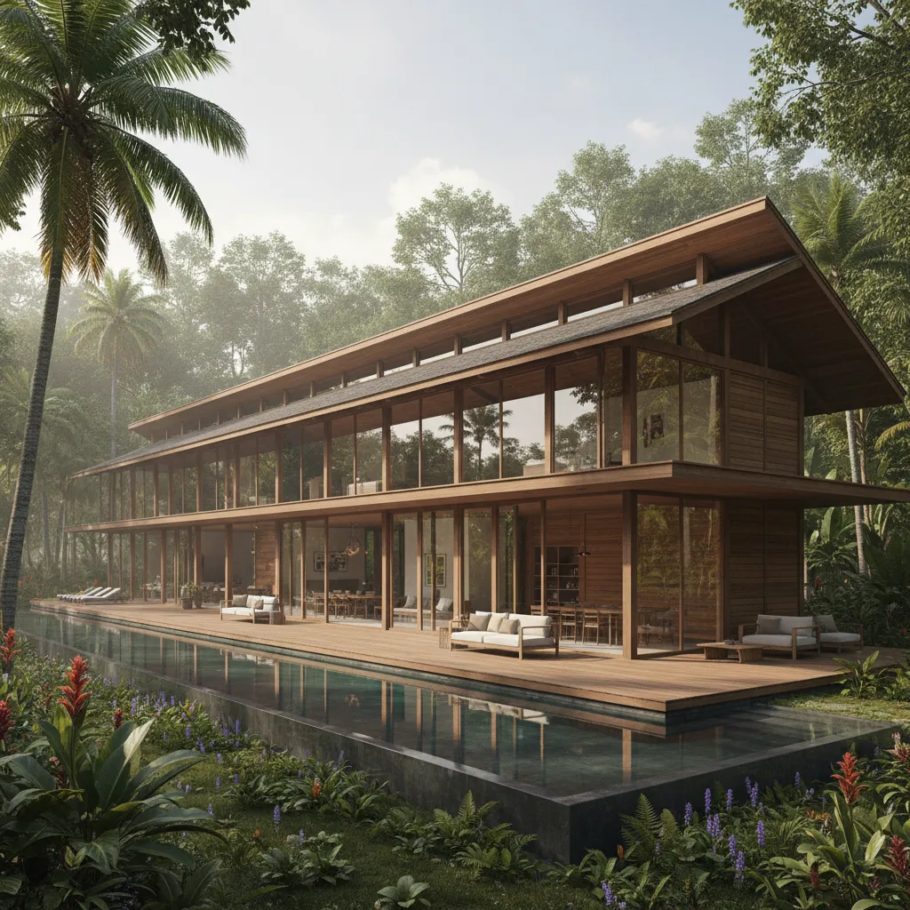 Desain rumah modern terinspirasi rumah betang