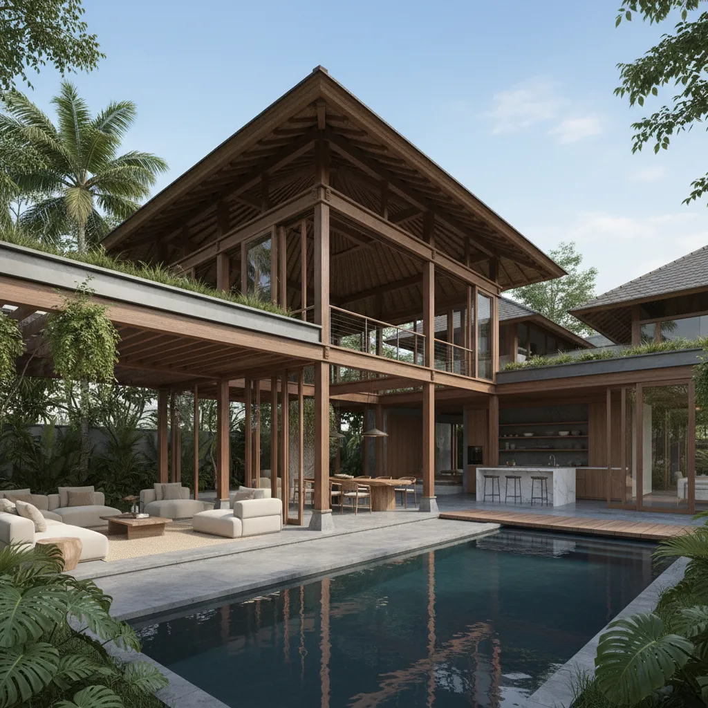 Rumah modern yang terinspirasi denah Joglo