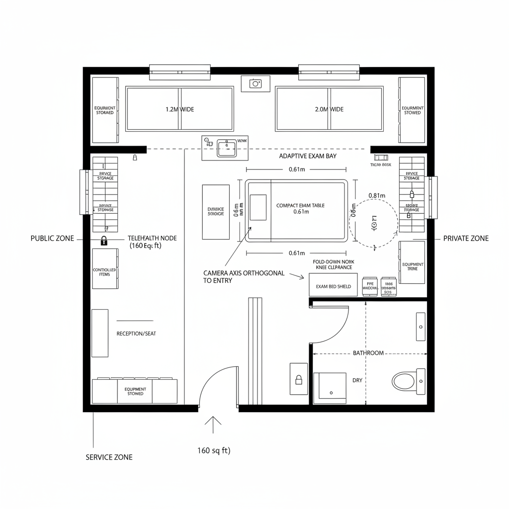 Small Medical Clinic Floor Plan 160 sq ft—Future-Ready Layouts