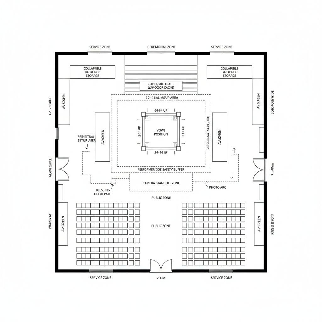 Matrade Hall A Layout Marriage Hall Layout India 2000 Sq Ft: Fix Crowd Flow