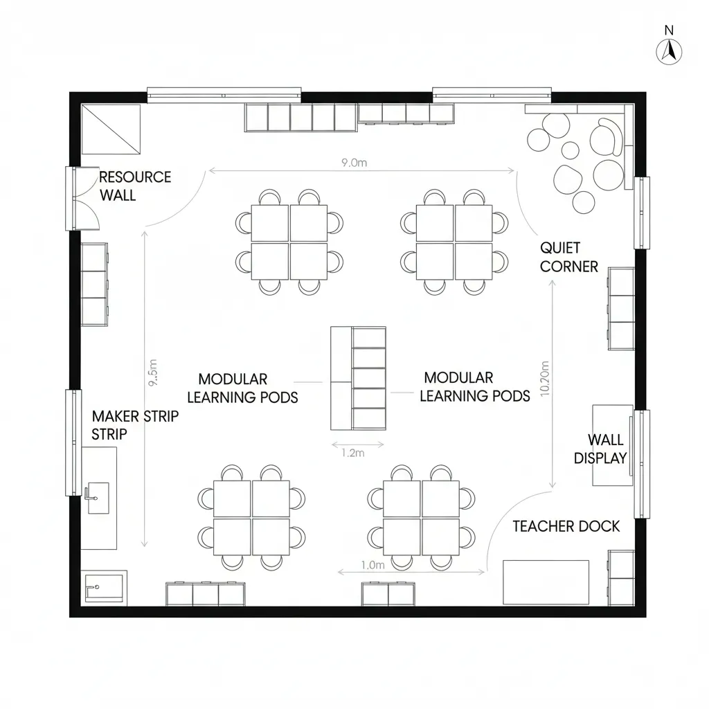 Best Modern Classroom Floor Plan Design: Adaptive, Flow-Driven Layouts