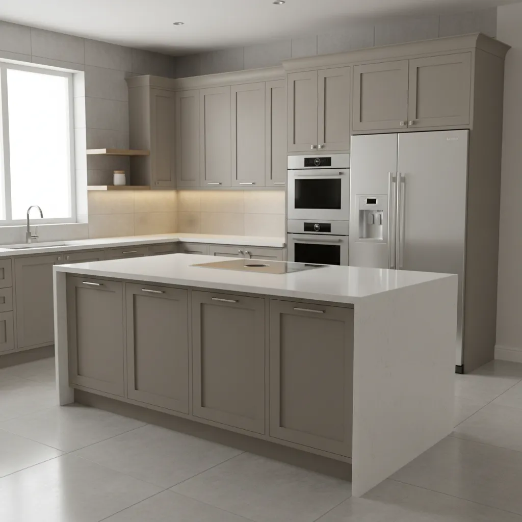 semi custom shaker cabinets in a modern kitchen remodel