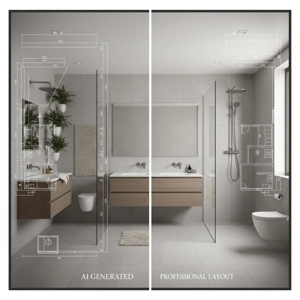 Common Problems With AI Bathroom Layouts and How to Fix Them