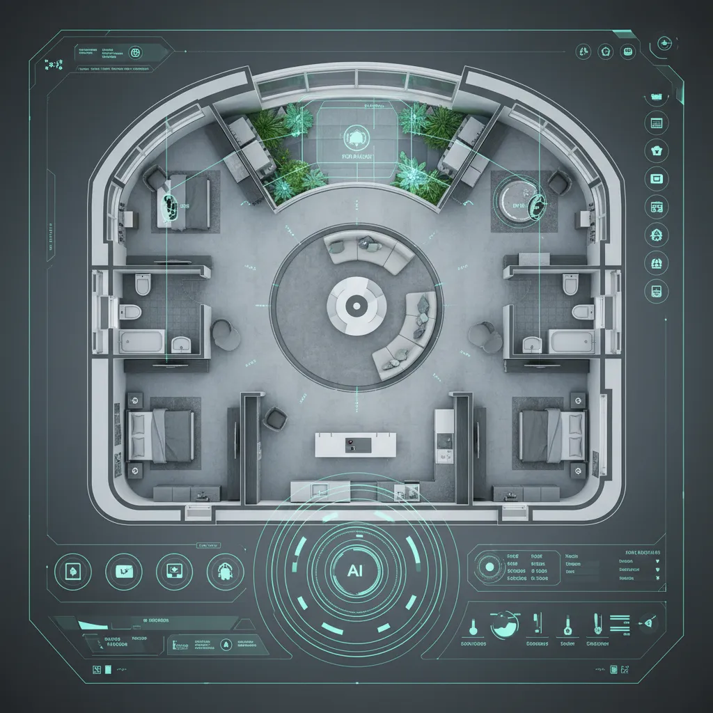 Visualisasi denah rumah yang dibuat dengan teknologi AI