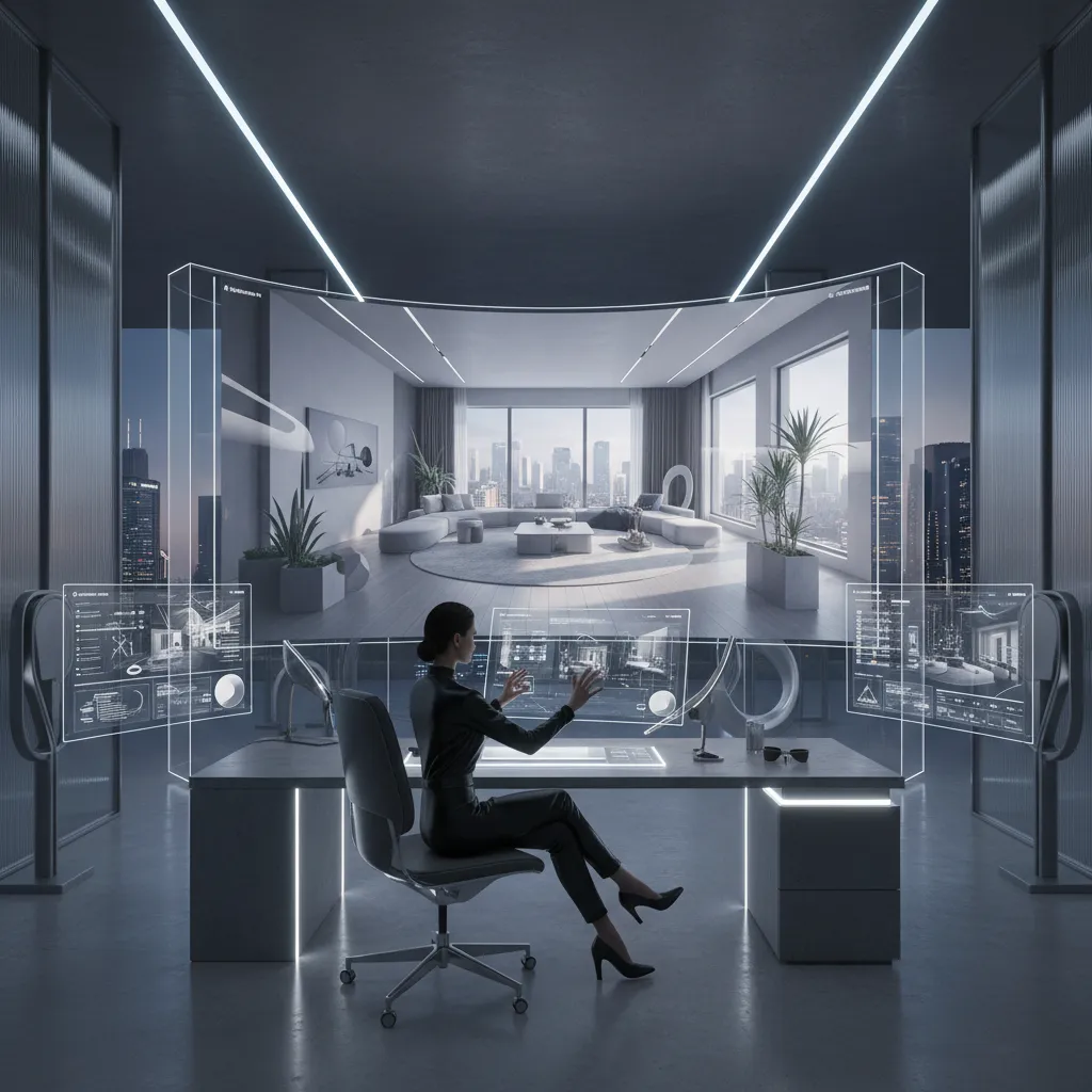 Visualización digital de diseño de interiores generada con tecnología avanzada