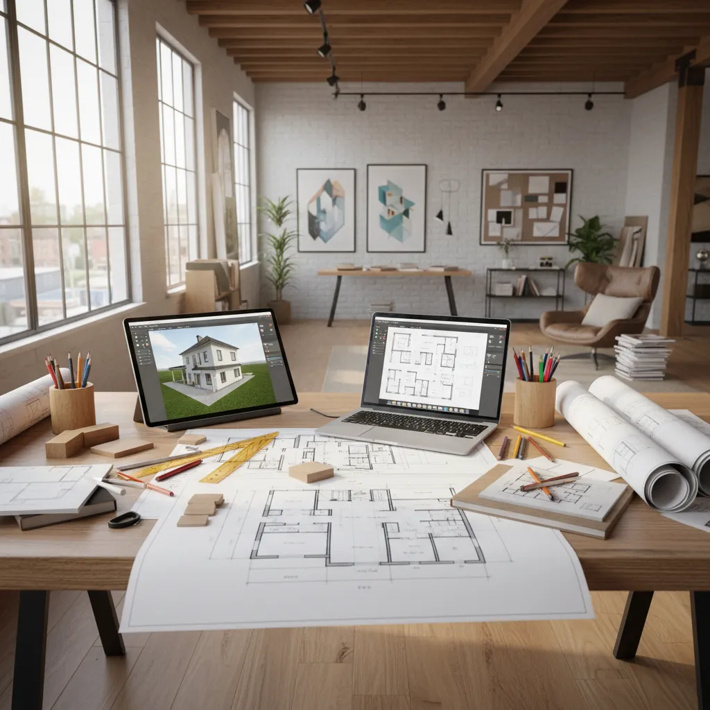 Step by step visualization of AI assisted floor plan design process