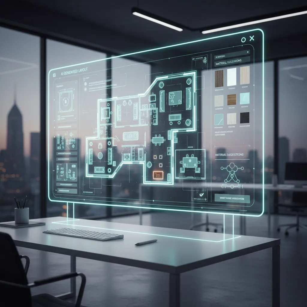 Software generando automáticamente un plano de casa con inteligencia artificial