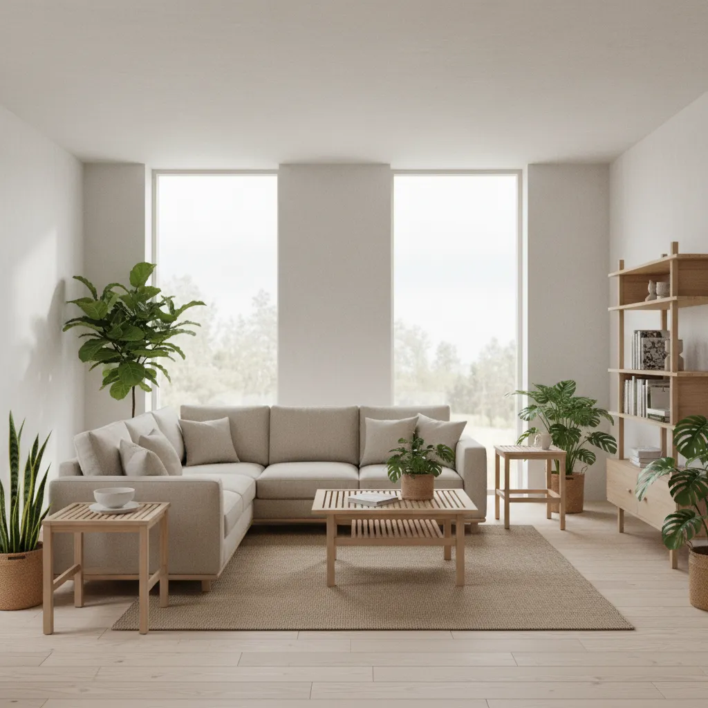 Visualización generada por inteligencia artificial de un salón moderno