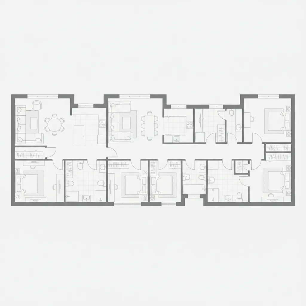 multiple AI generated home layout variations displayed side by side