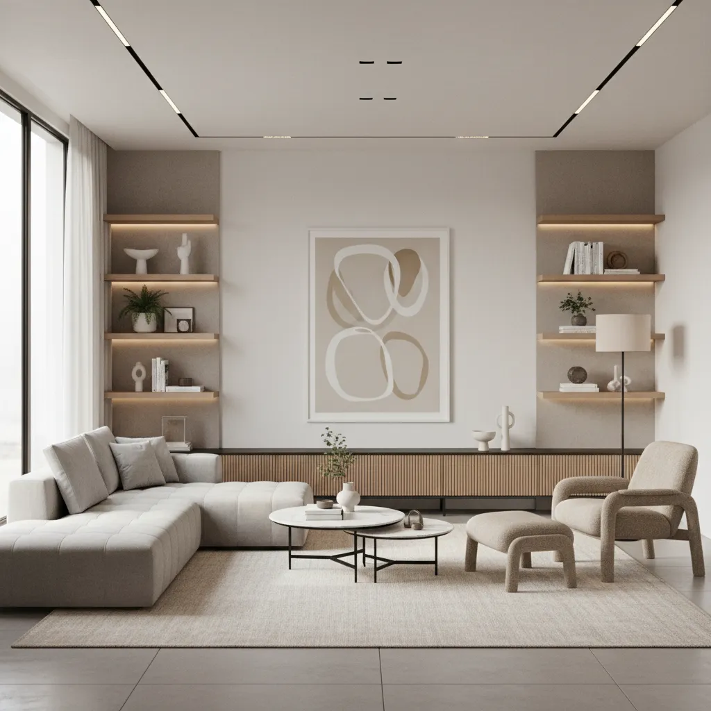 Concepto de diseño de interiores generado digitalmente con herramientas inteligentes