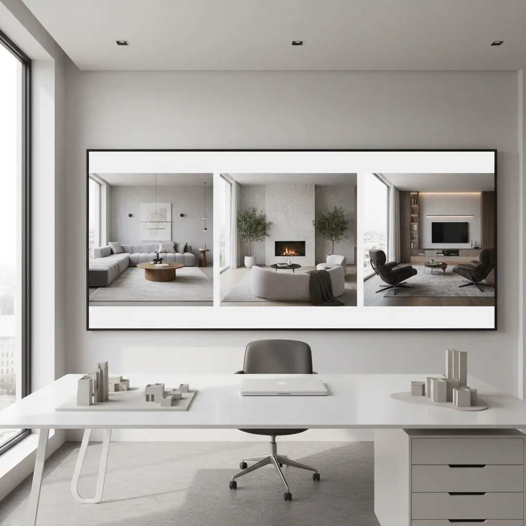 Concepto de diseño de interiores generado con inteligencia artificial