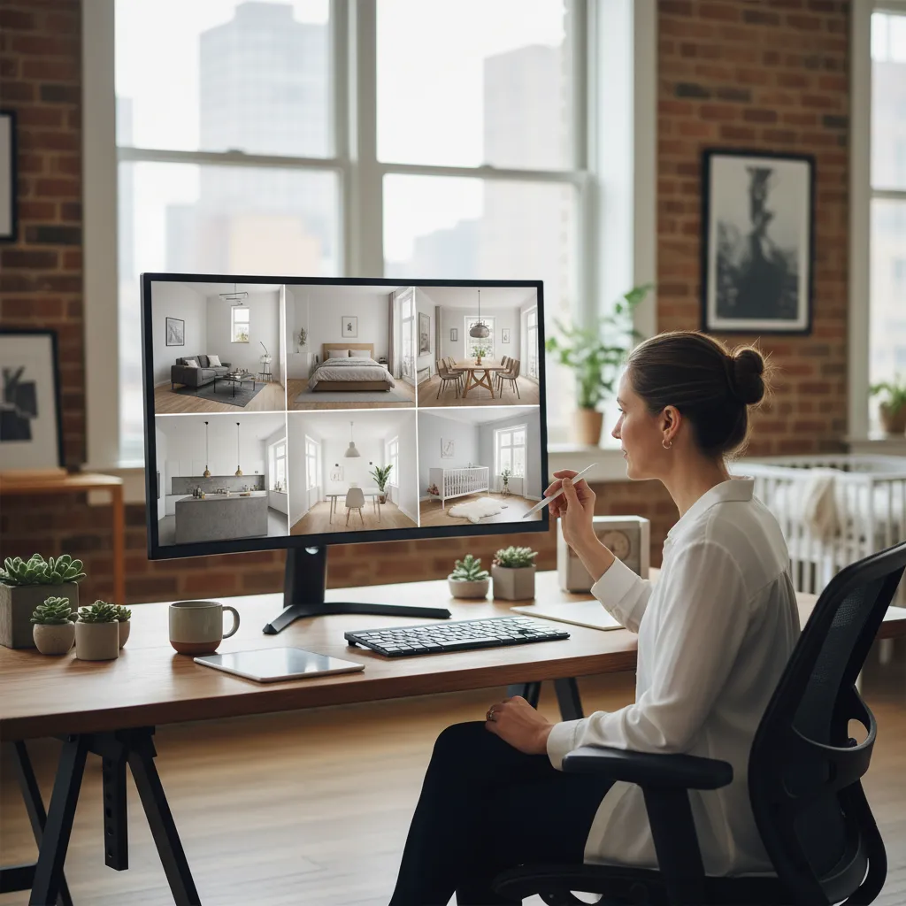 Concepto de diseño de interiores generado con inteligencia artificial