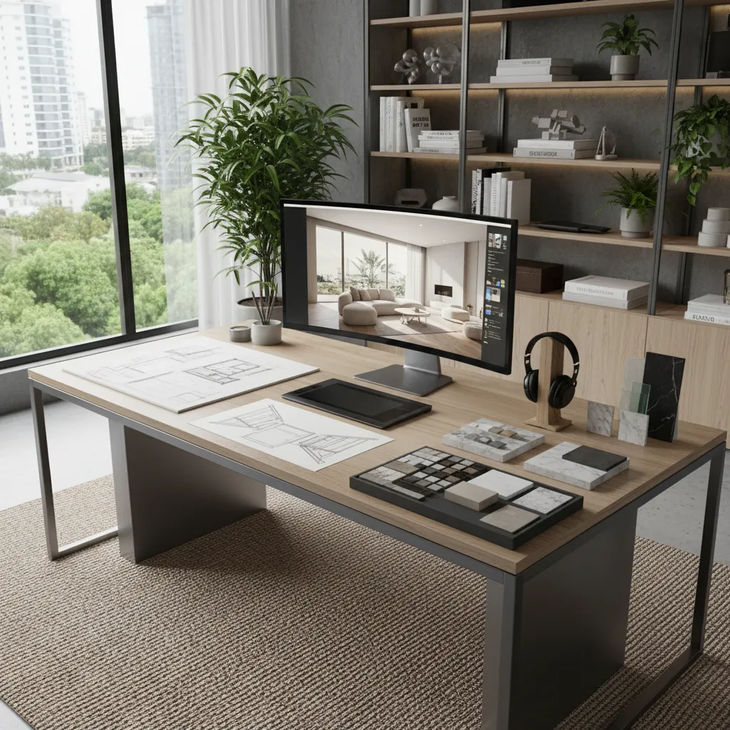 Proceso de creación de diseño interior usando inteligencia artificial