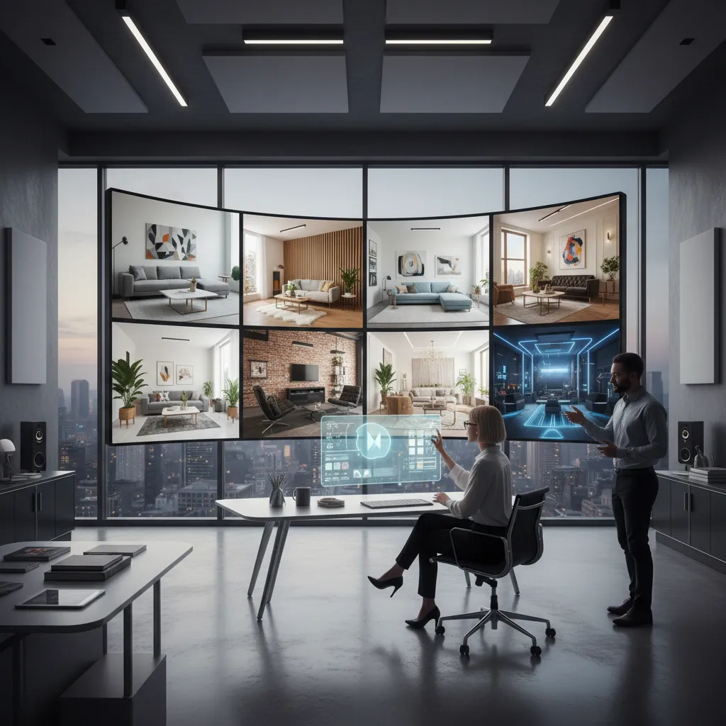 Diseño de interiores generado con inteligencia artificial en software de planificación