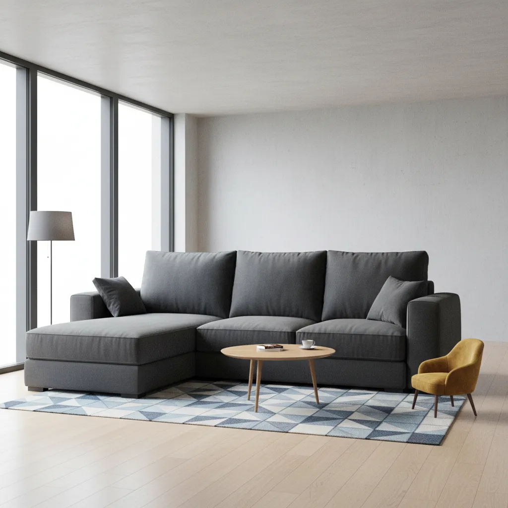 example of unrealistic furniture scale in AI generated interior design