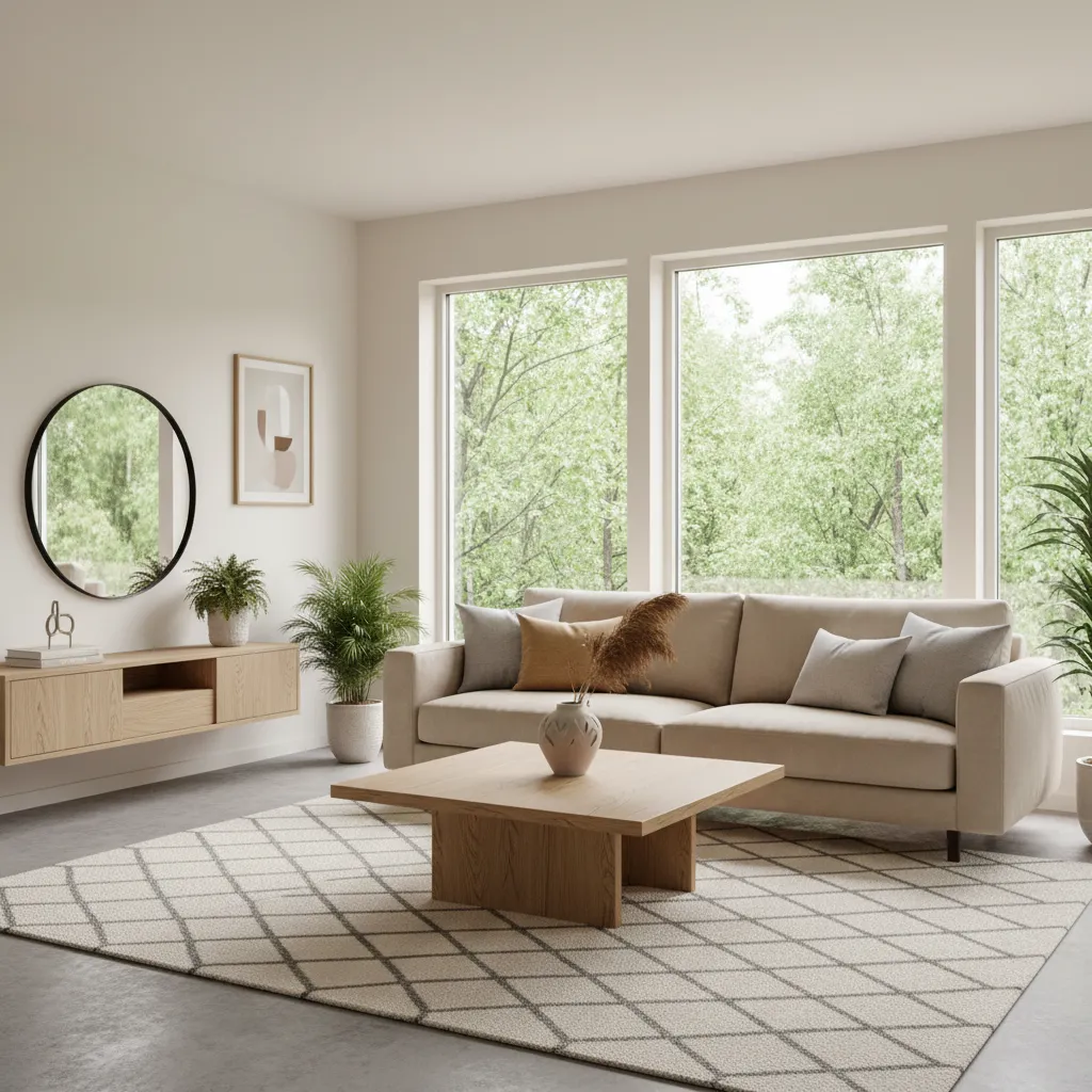 Concepto de diseño interior generado a partir de un prompt con estilo moderno