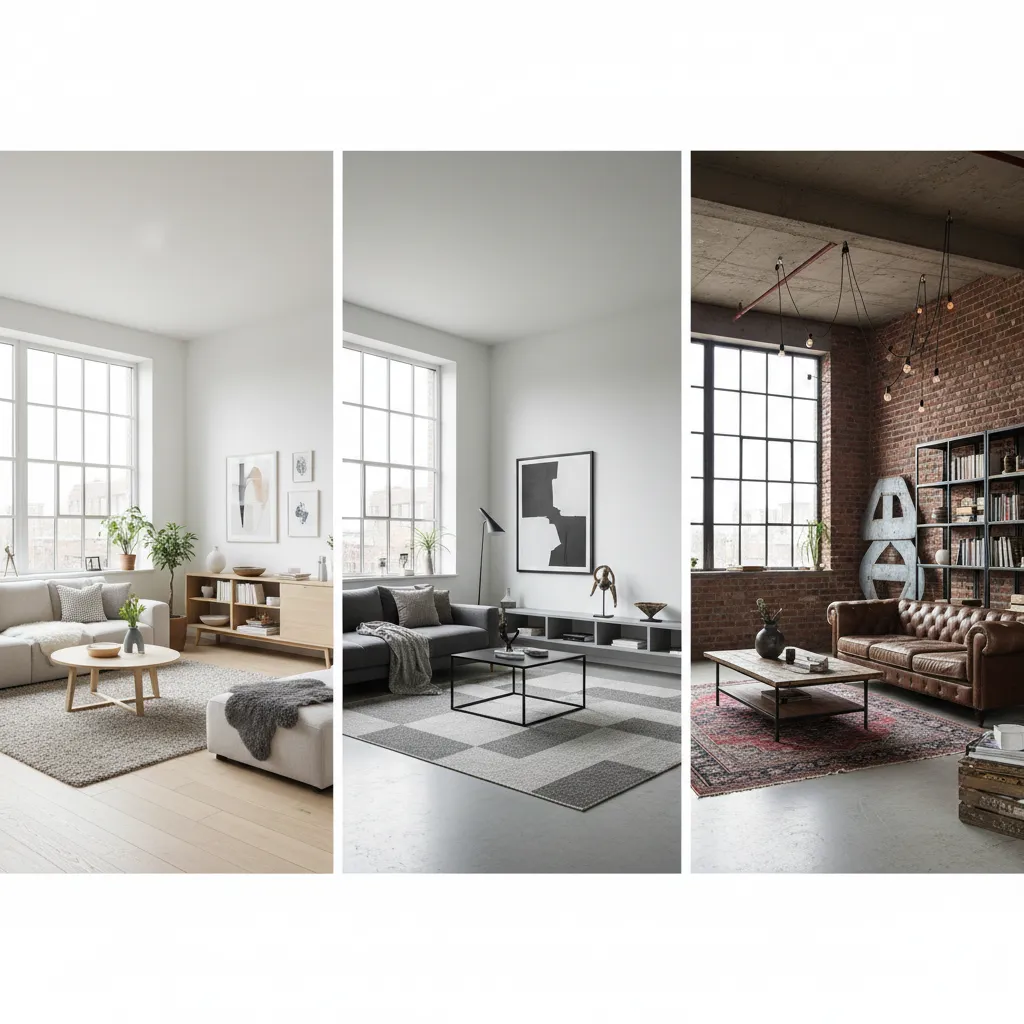 Variaciones de estilos de diseño interior generadas con inteligencia artificial