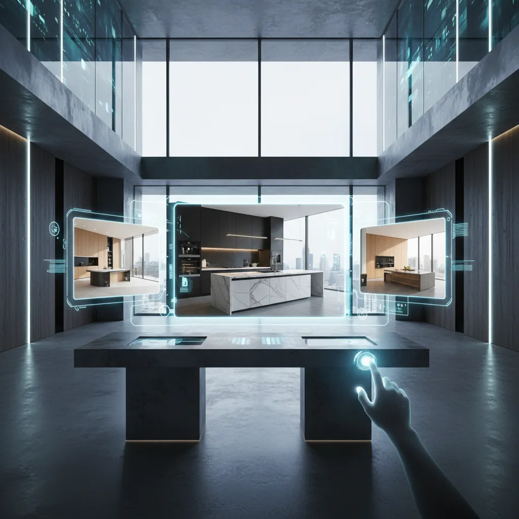 Concepto de diseño de cocina generado con inteligencia artificial
