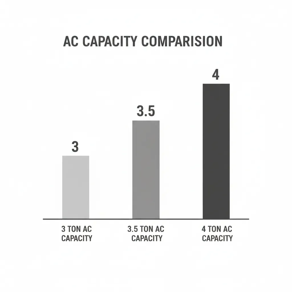 comparison diagram showing 3 ton 3.5 ton and 4 ton AC capacity
