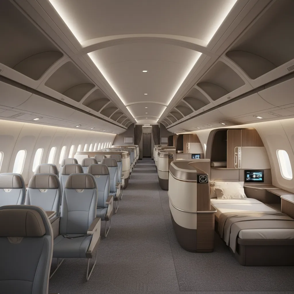Economy vs Business vs First Class Airplane Seat 3D Models
