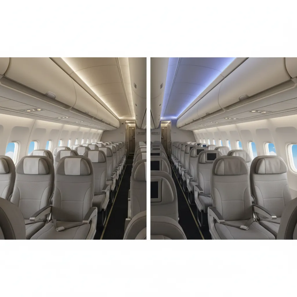 Airplane Cabin Layout Comparison for Narrow Body and Wide Body Aircraft