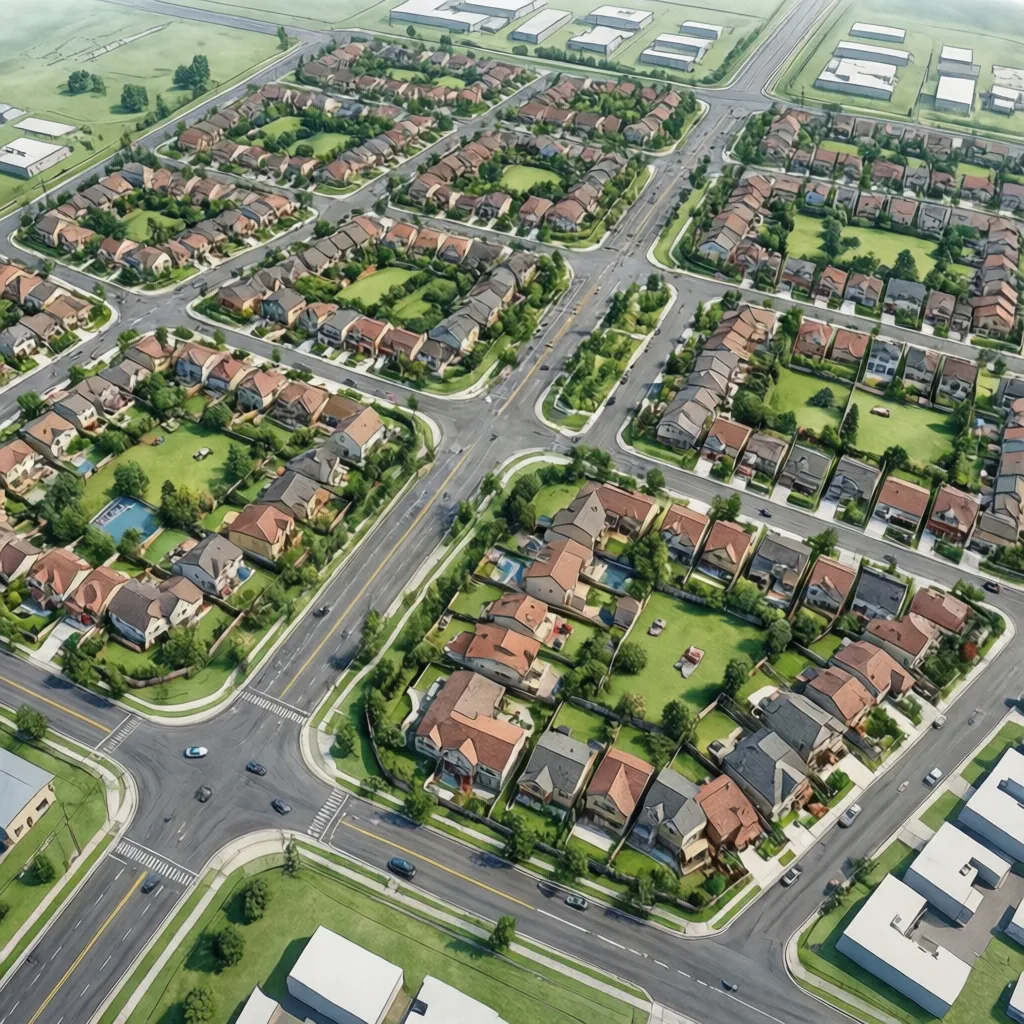 Denah yang menunjukkan akses jalan di sekitar rumah