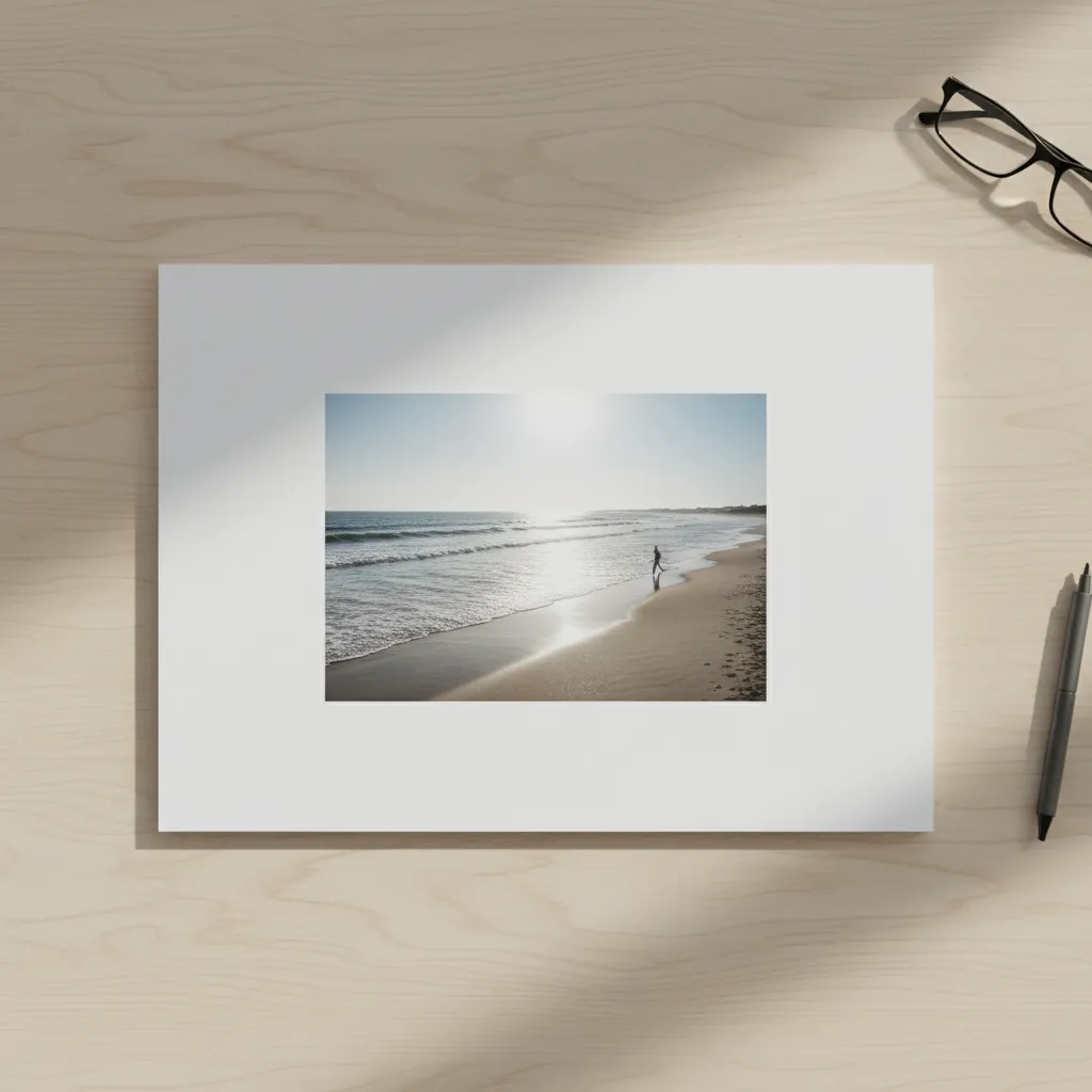 Página de álbum con una foto grande y espacio blanco