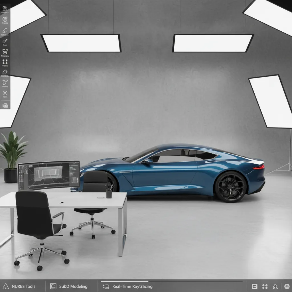 Alias automotive model preview in real time rendering environment