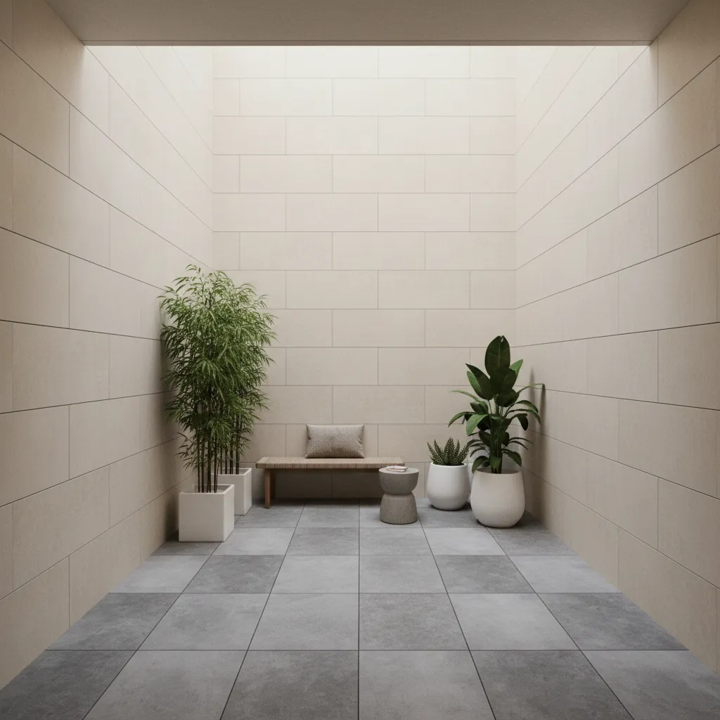 Alicatado de patios pequeños interiores: diseño práctico