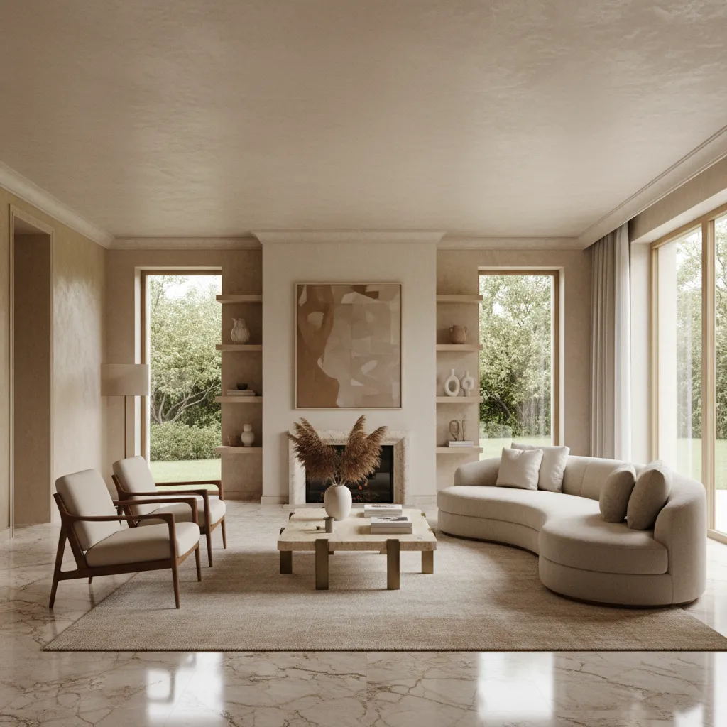 Alta decoración de interiores con pintura de paredes