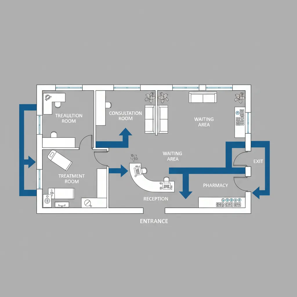 Diagram alur pasien dalam rumah sakit kecil