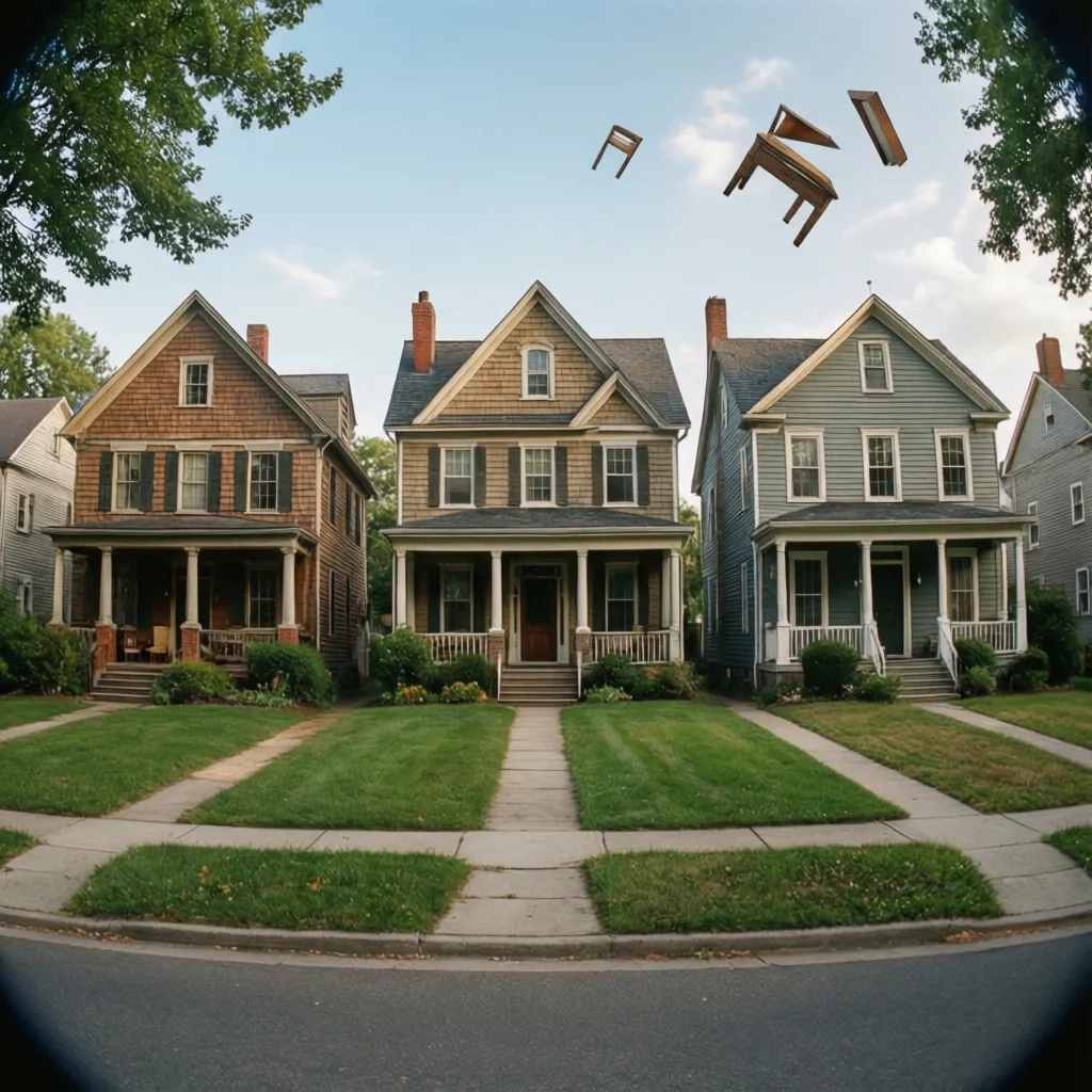 Diferentes estilos de casas americanas como farmhouse, craftsman y colonial