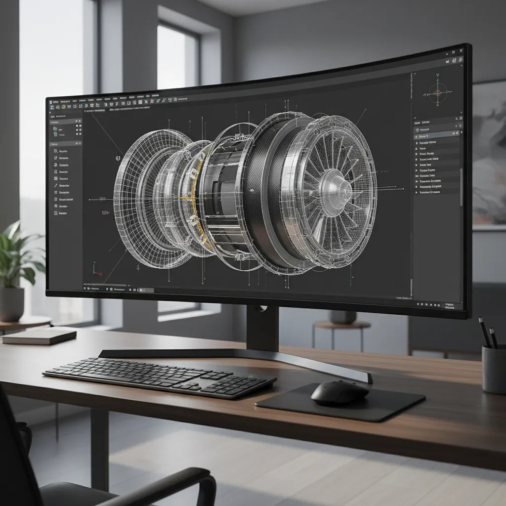 3D modeling workspace showing complex geometry prepared for additive manufacturing using AMF workflow