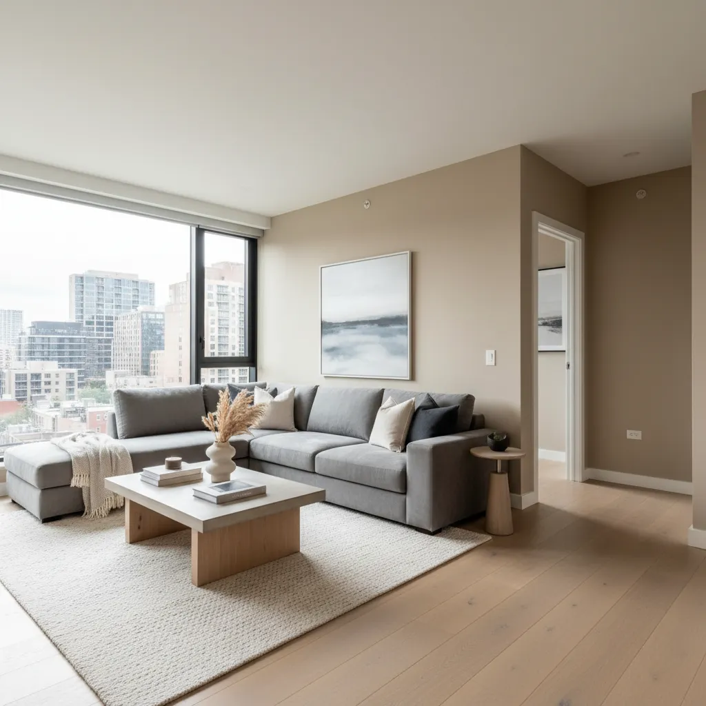 Fotografía de un salón analizada para estudiar circulación y ubicación de muebles