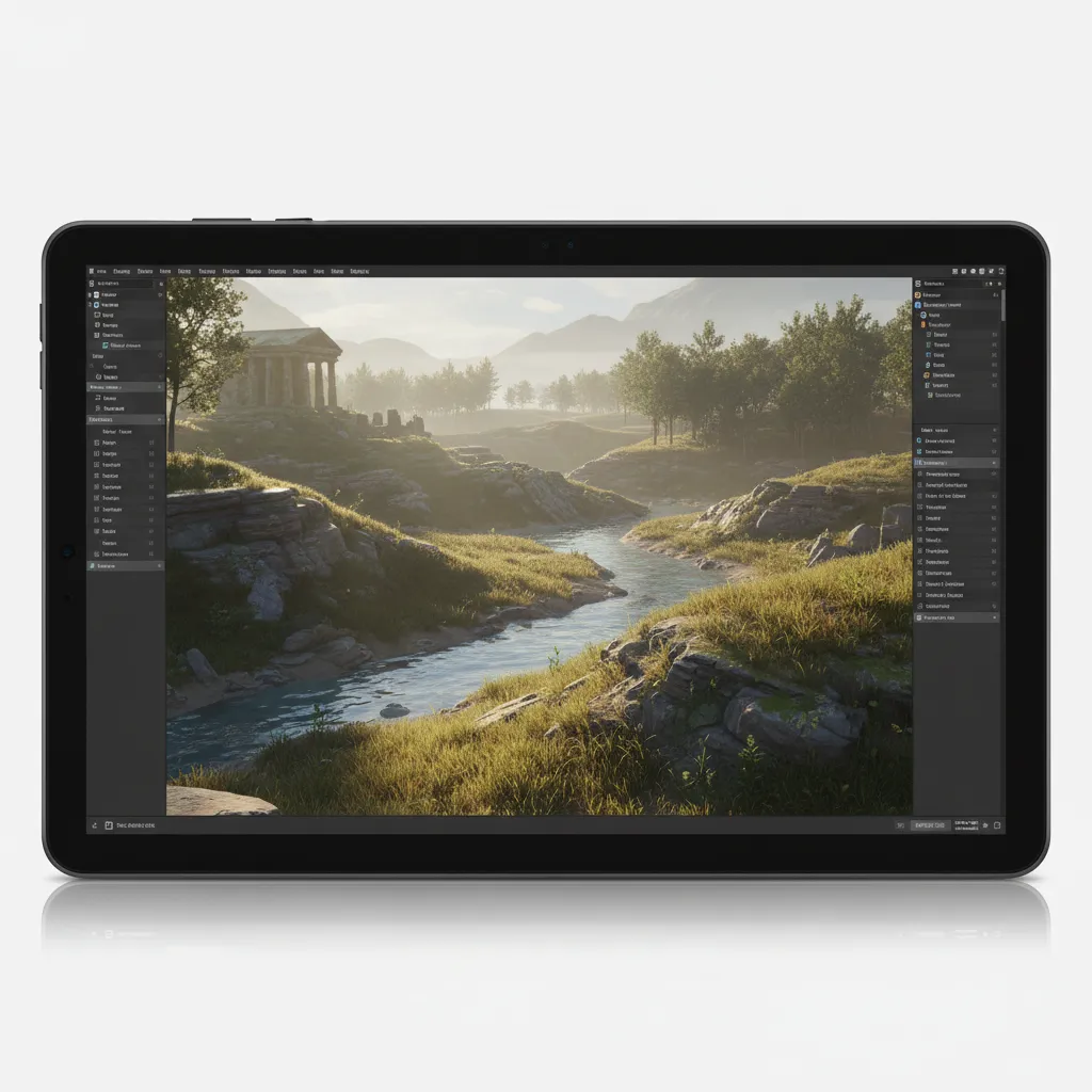 Mobile 3D game environment rendered using Android engine