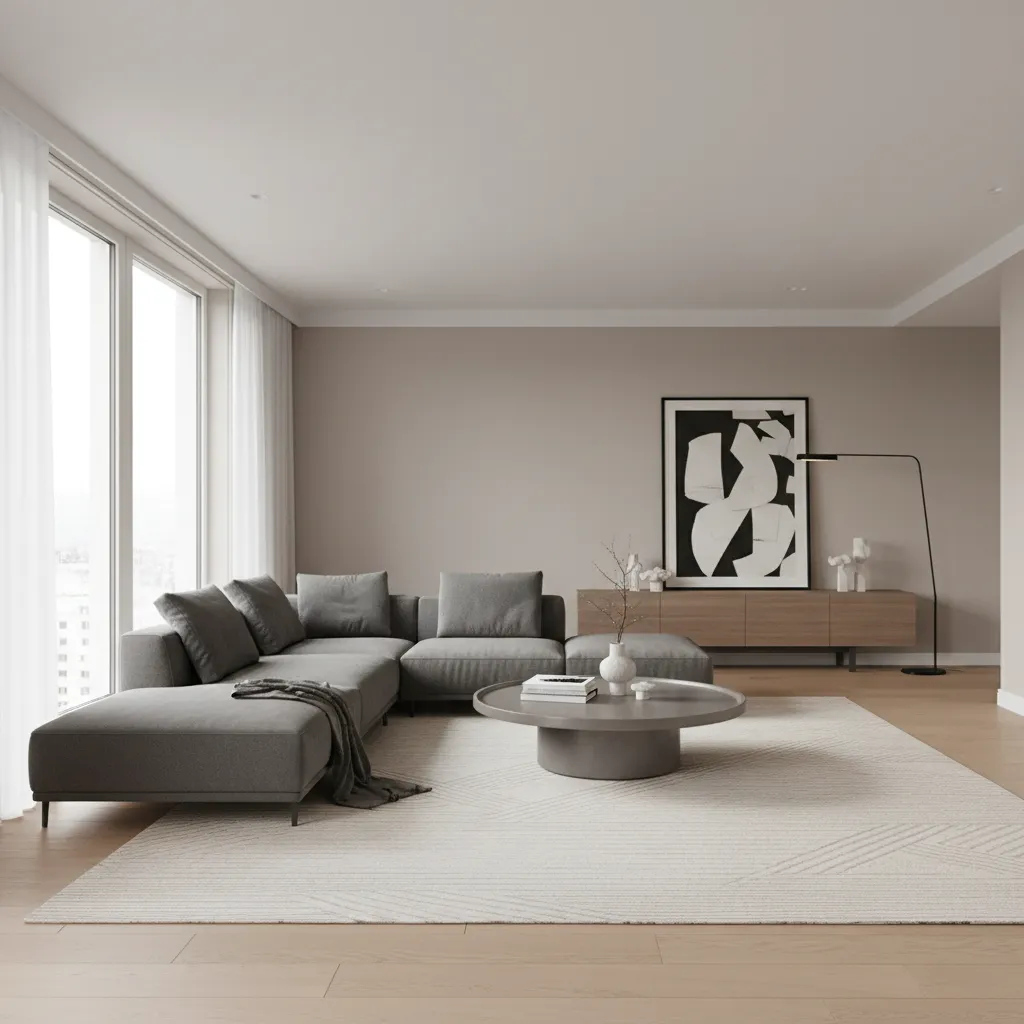Decor and Rug Placement Tips for an Angled Couch Layout