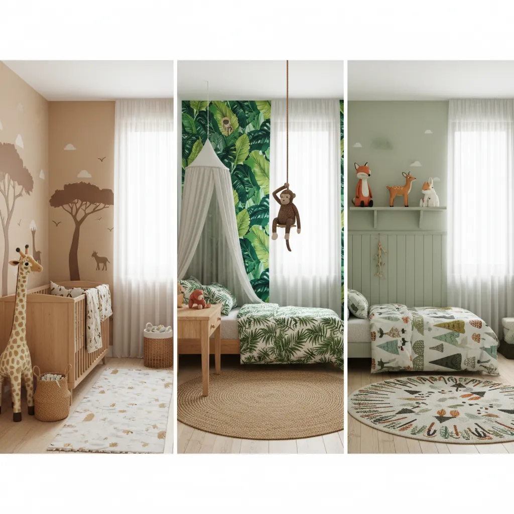 Safari vs Jungle vs Woodland Animal Bedroom Themes for Kids
