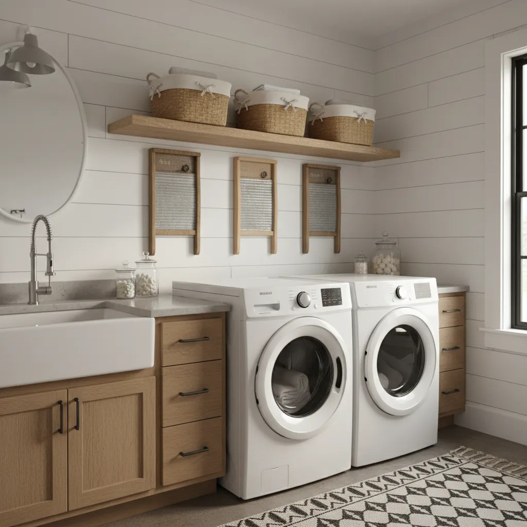 Best Placement Ideas for Antique Washboards in Small or Modern Laundry Rooms: Smart layout and styling ideas to display antique washboards without cluttering small or modern laundry spaces