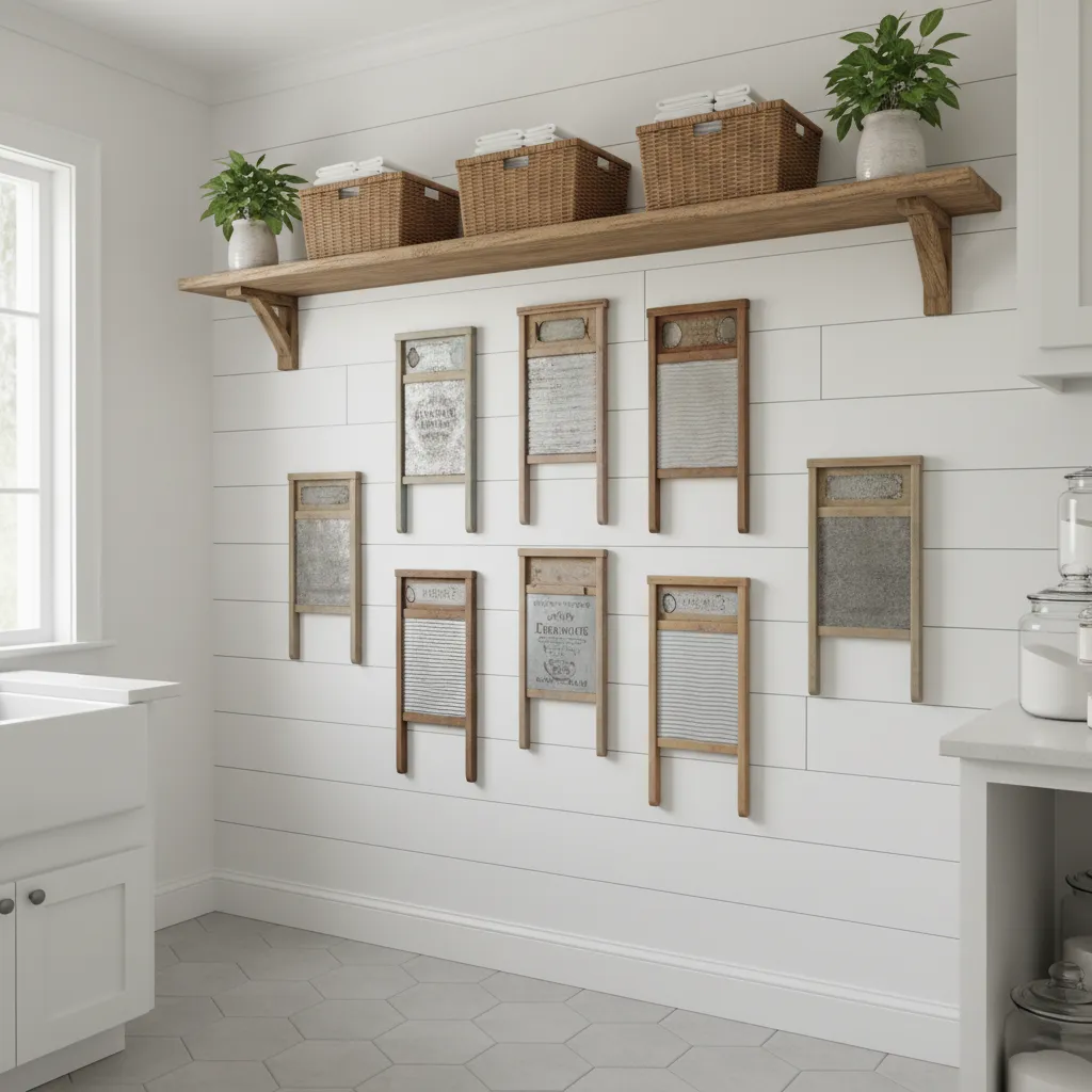 Preparing a Restored Washboard for Wall Display