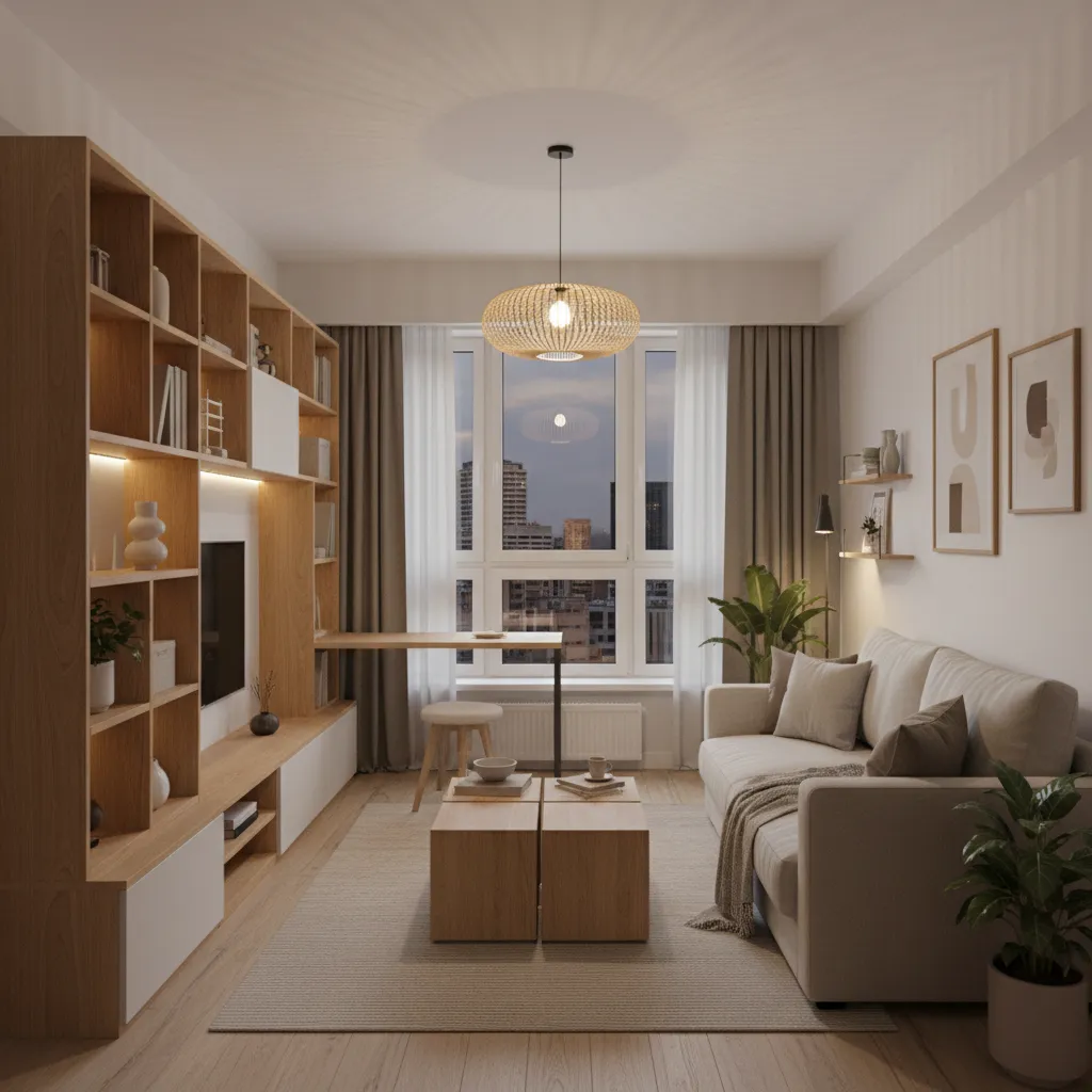Apartamento compacto con diseño interior inteligente