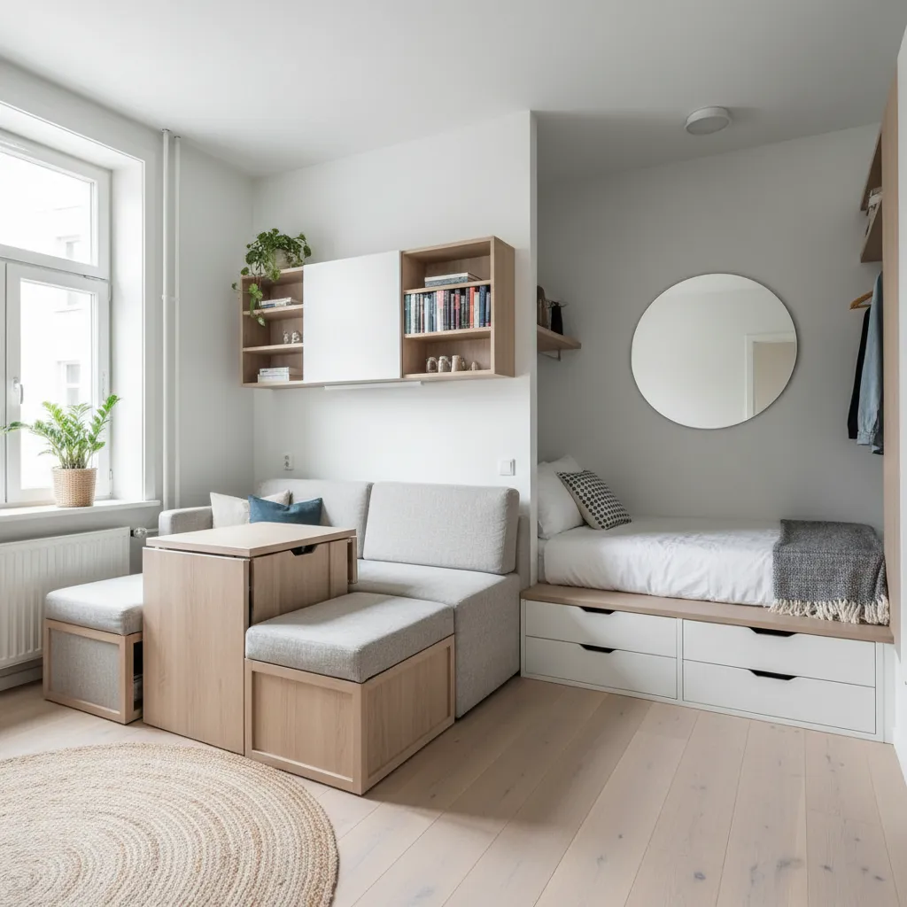 Apartamento pequeño con diseño inteligente que aprovecha el espacio