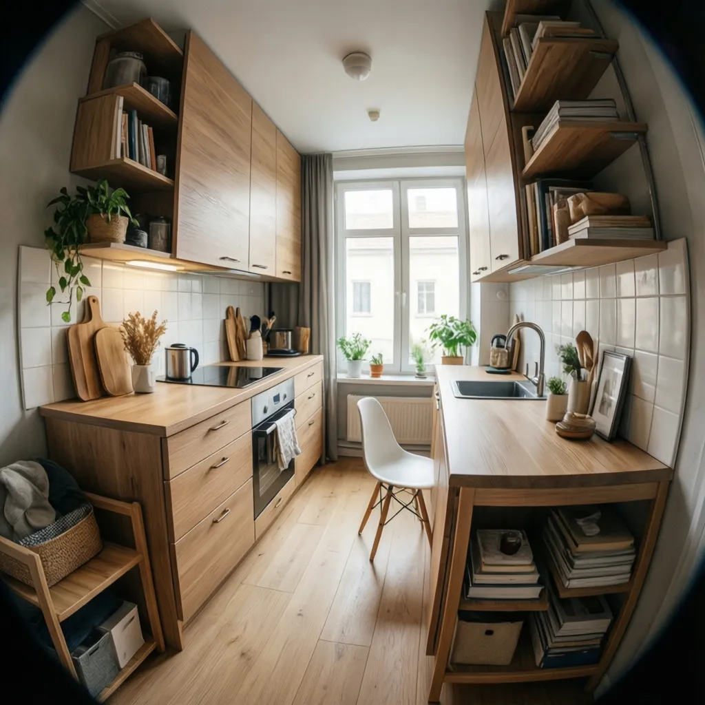 apartamento pequeño con diseño interior optimizado