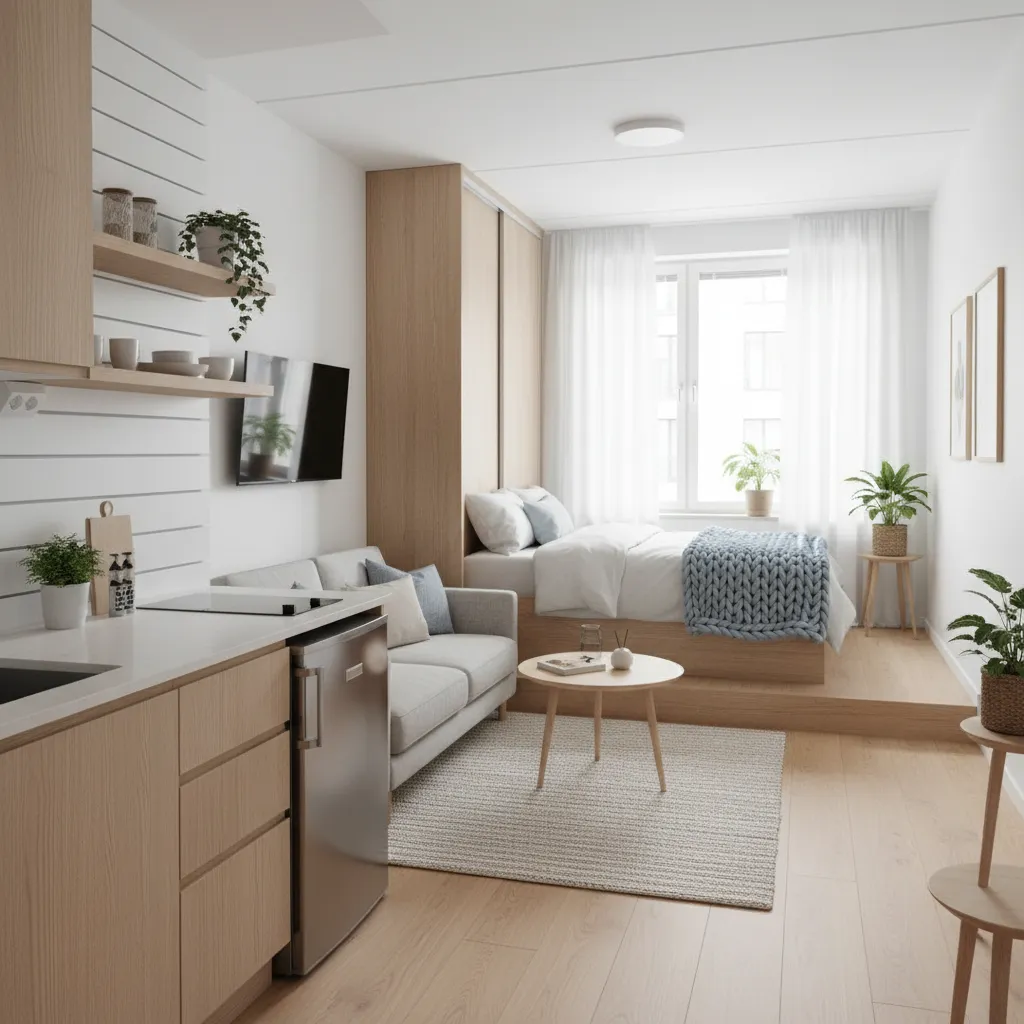 Pequeño apartamento en la segunda planta de una casa
