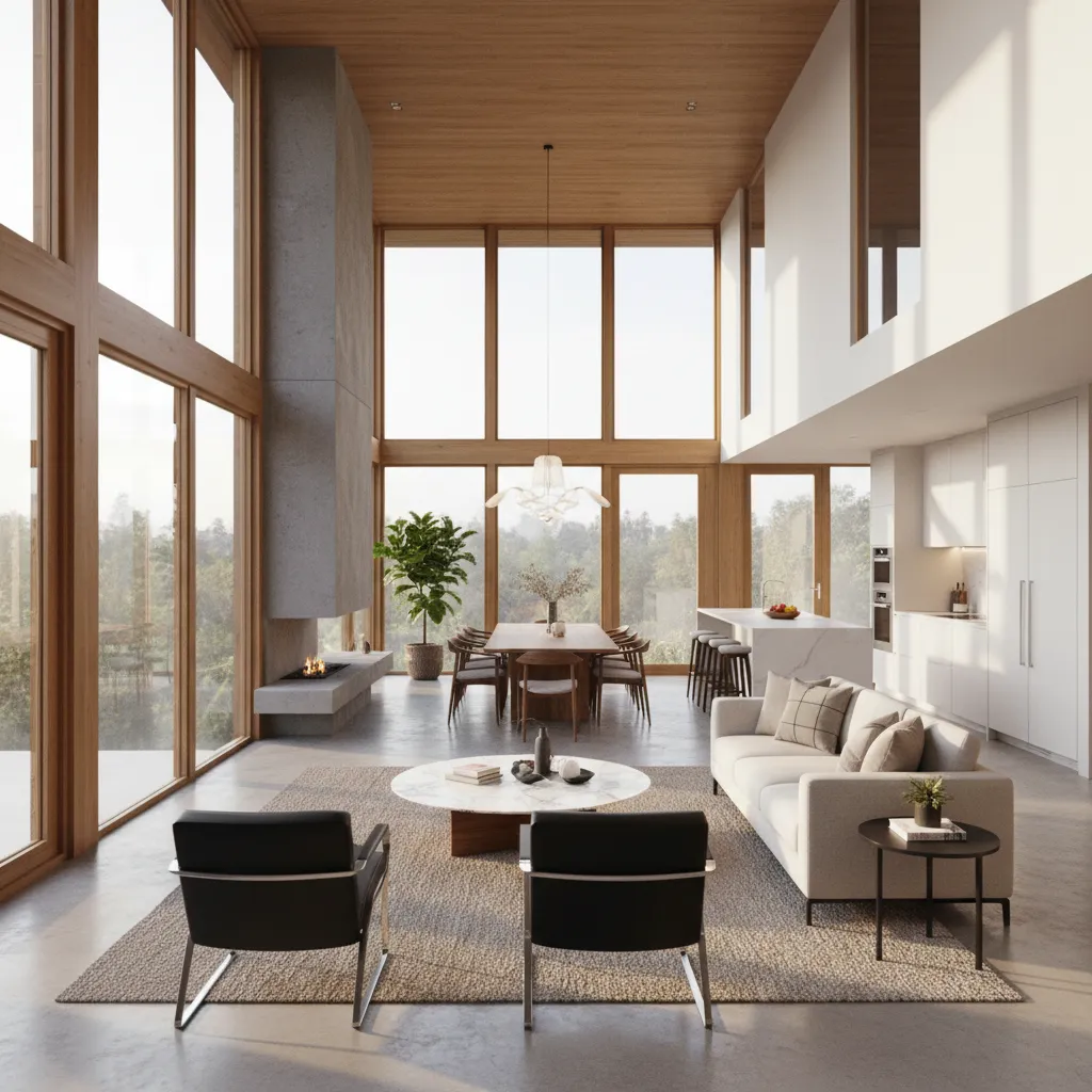 Apartment layout showing how natural light spreads across rooms