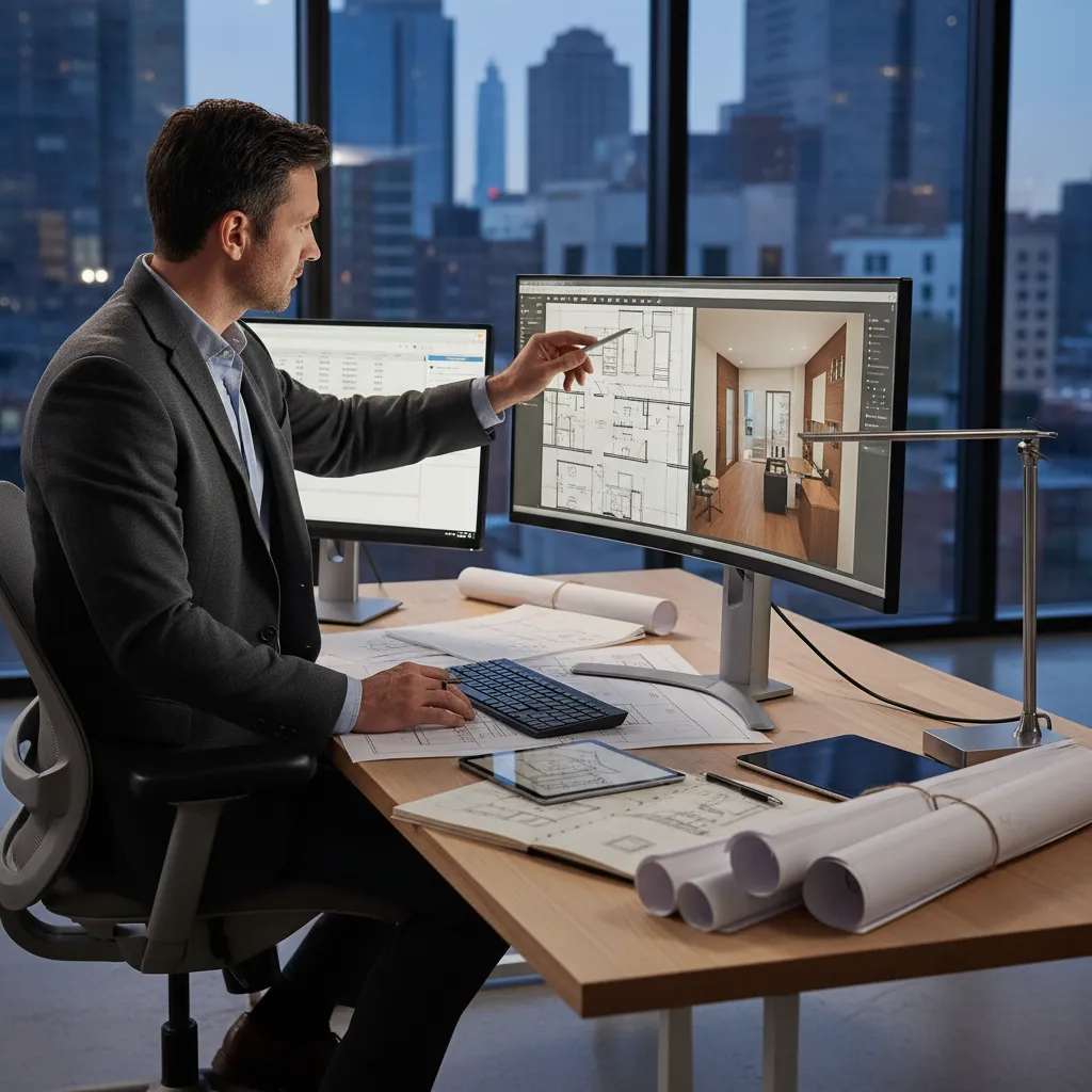 planificación de distribución de apartamento con plano y modelo 3D