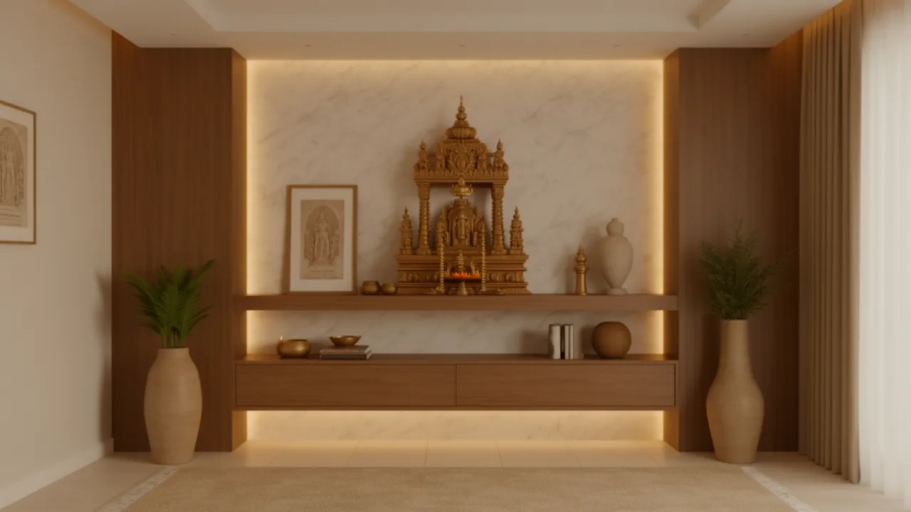 Pooja room designs in apartments that truly work