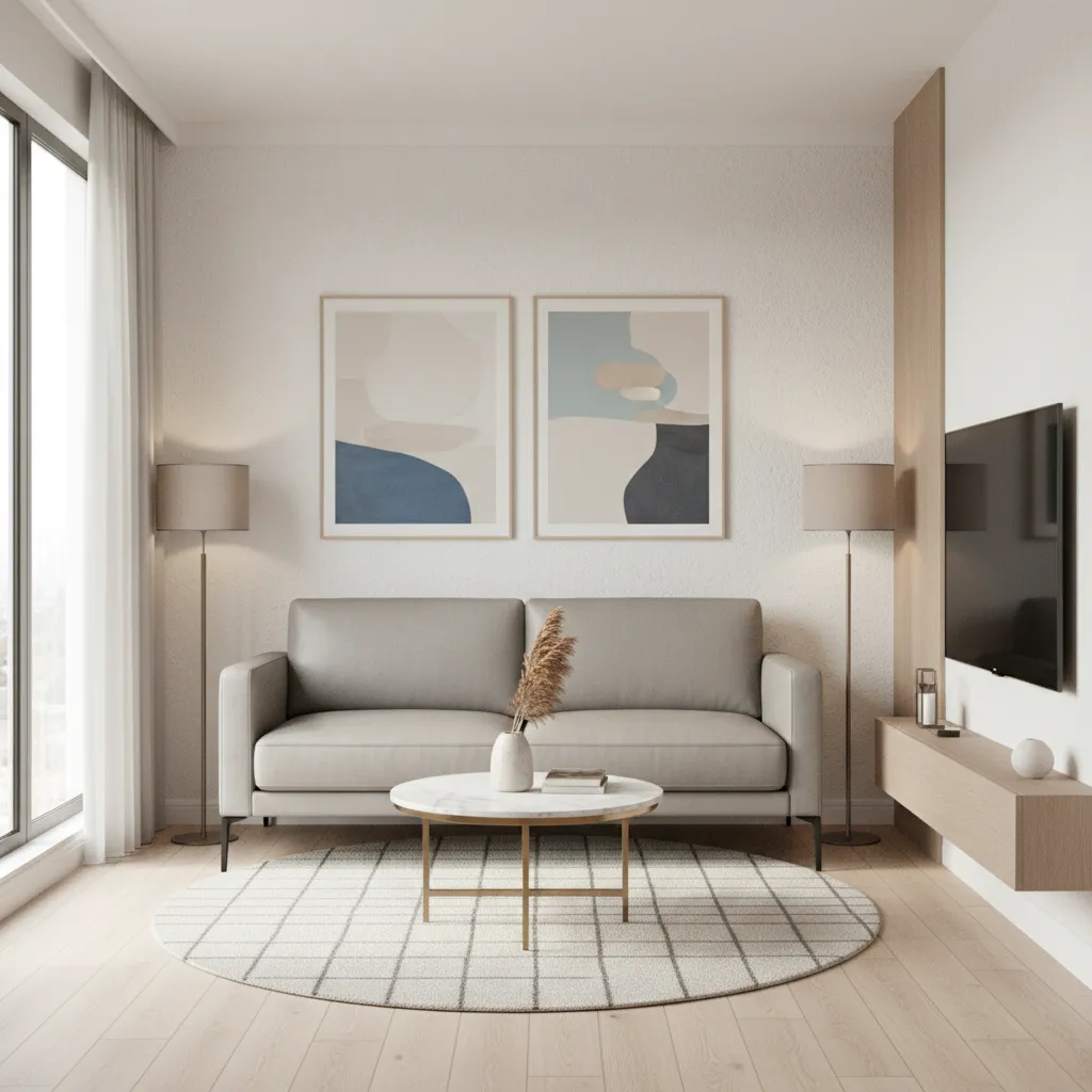 apartment size leather sofa with compact depth suitable for small living rooms