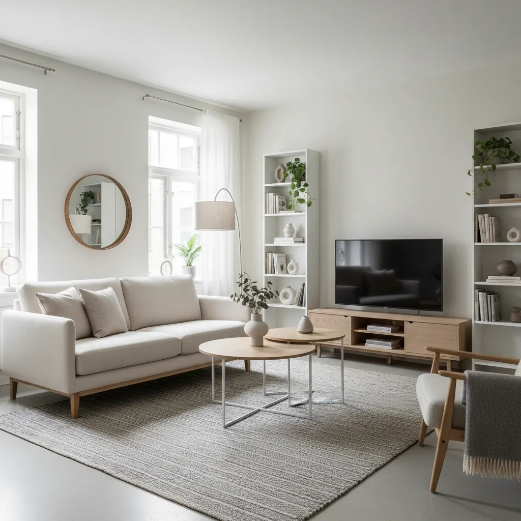 Apartment size sofa in a small modern living room